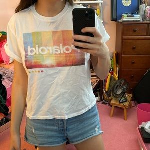 Polaroid t cropped t shirt